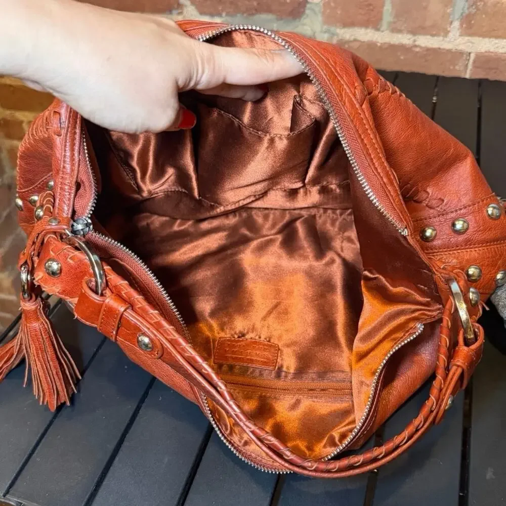 Isabella Fiore Audra Studded Hobo Bag